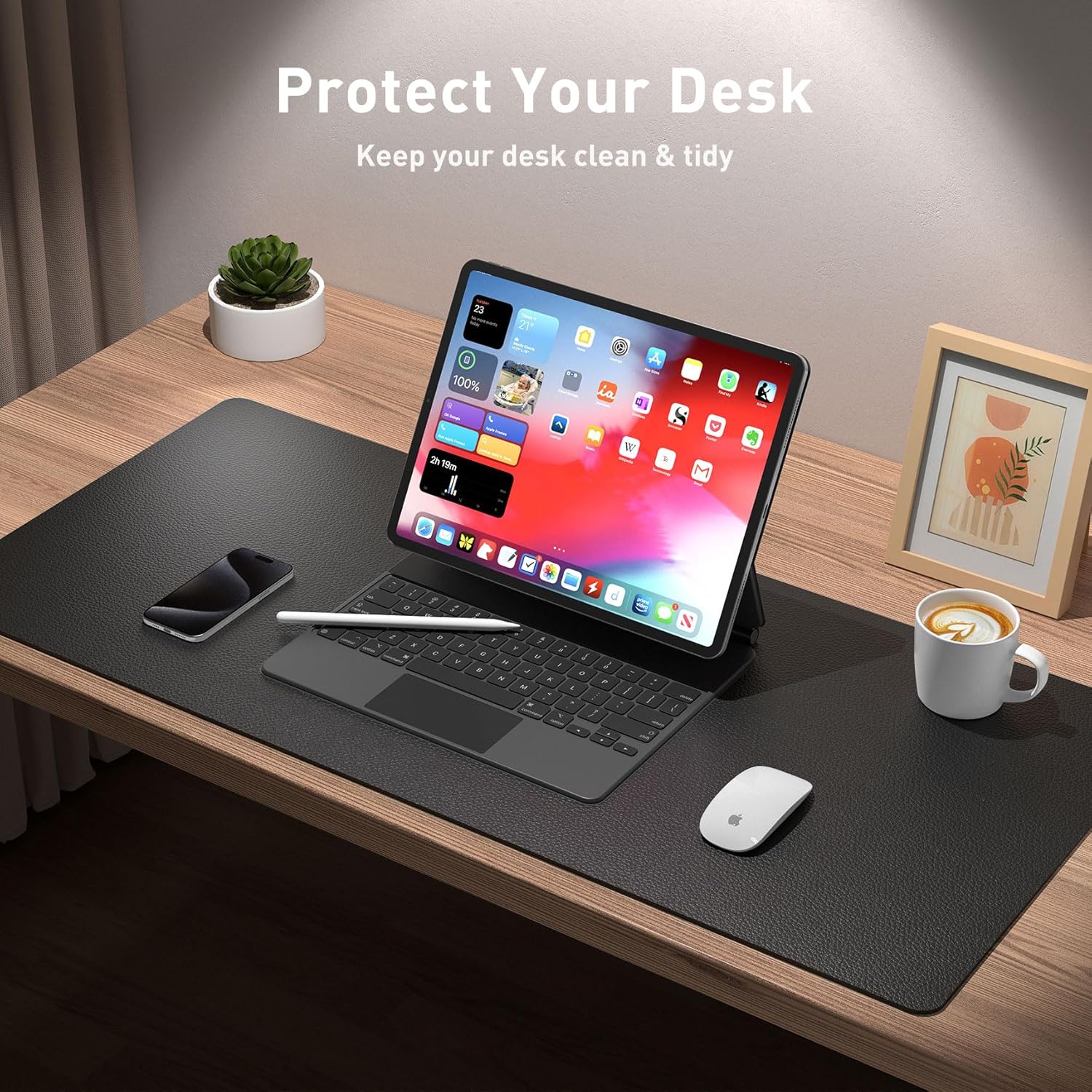Desk Corner Mat - Mouse Pad Large Office Desk Mat