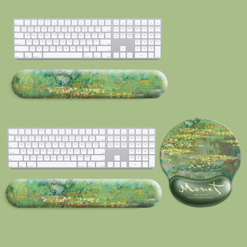Desk Corner Mat - Fashion Office Mousepad with Gel Wrist