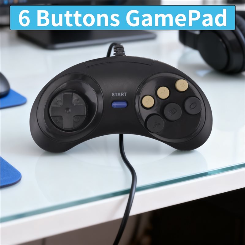 Classic Retro 6 Buttons Wired  - Gaming Accessories Driving review and price