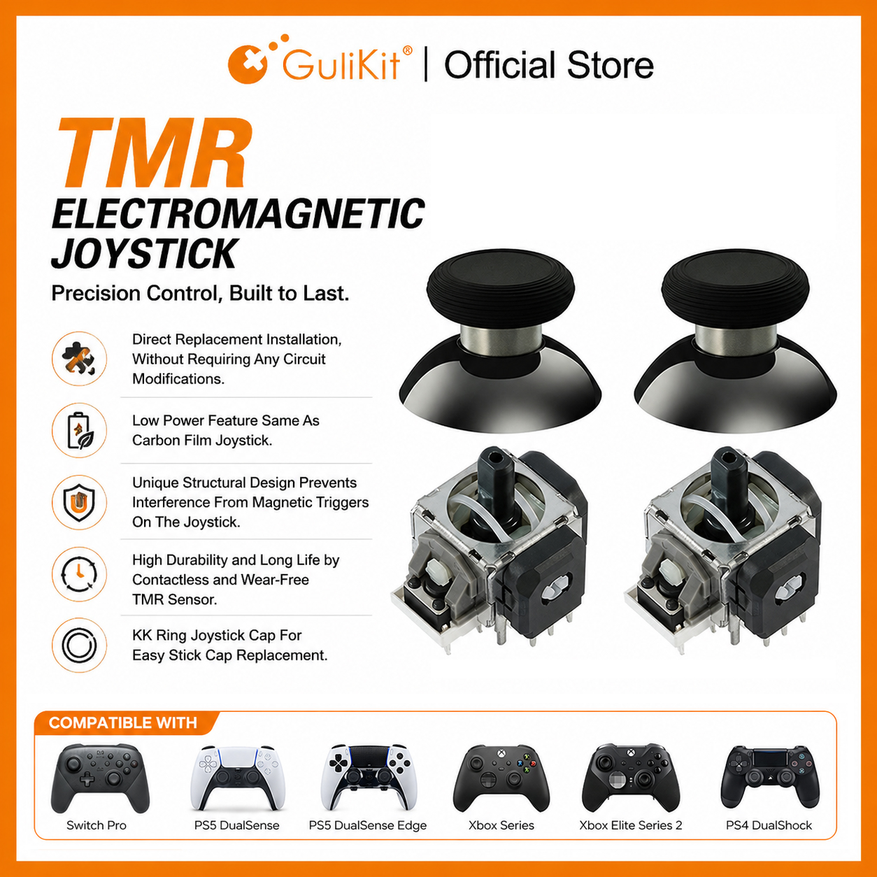10 Pairs GuliKit TMR Joystick  - Gaming Accessories Controller review and price