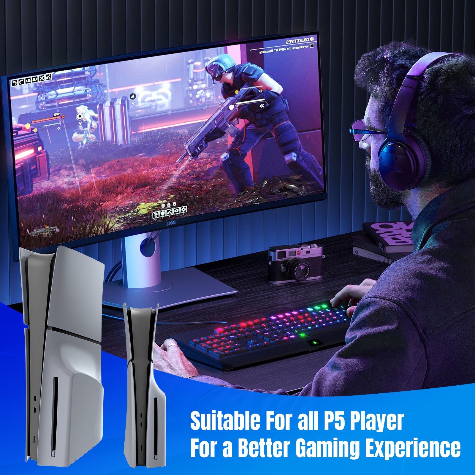 For PS5 Slim Digital /Optical  - Gaming Accessories Driving review and price