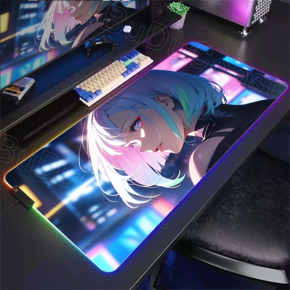 HD Anime Girl Mouse Pad RGB De - Desk Corner Mat review and price
