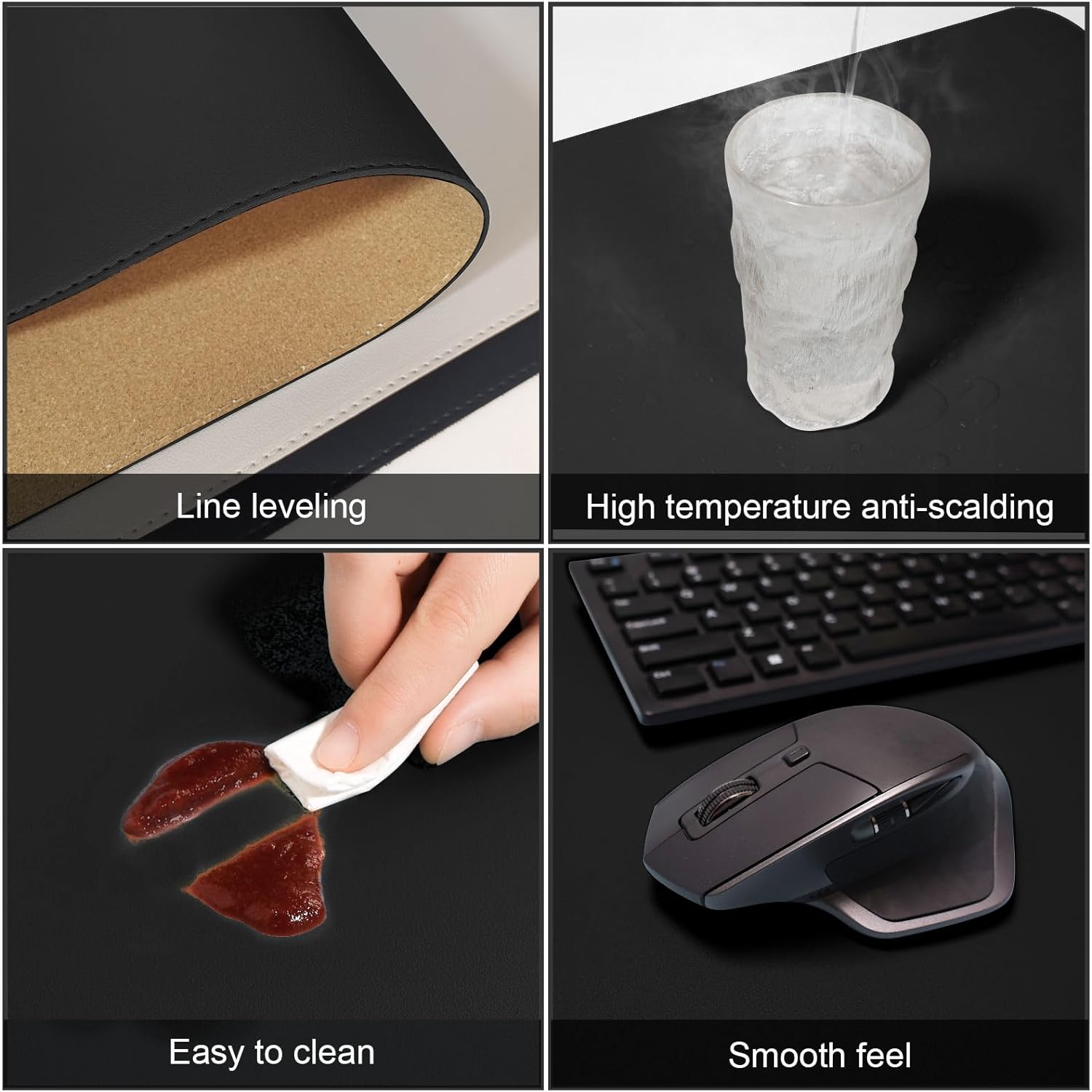 Dual Sided Desk Mat,Leather De - Desk Corner Mat review and price
